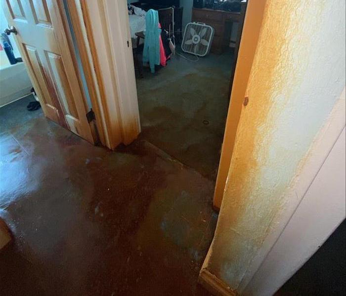 water damage in bathroom